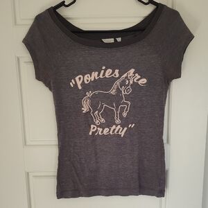 American Eagle Outfitters Gray Short Sleeve Tee